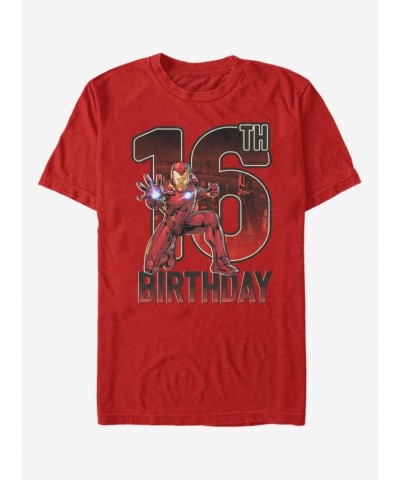 Marvel Iron Man 16th Birthday T-Shirt $8.99 T-Shirts