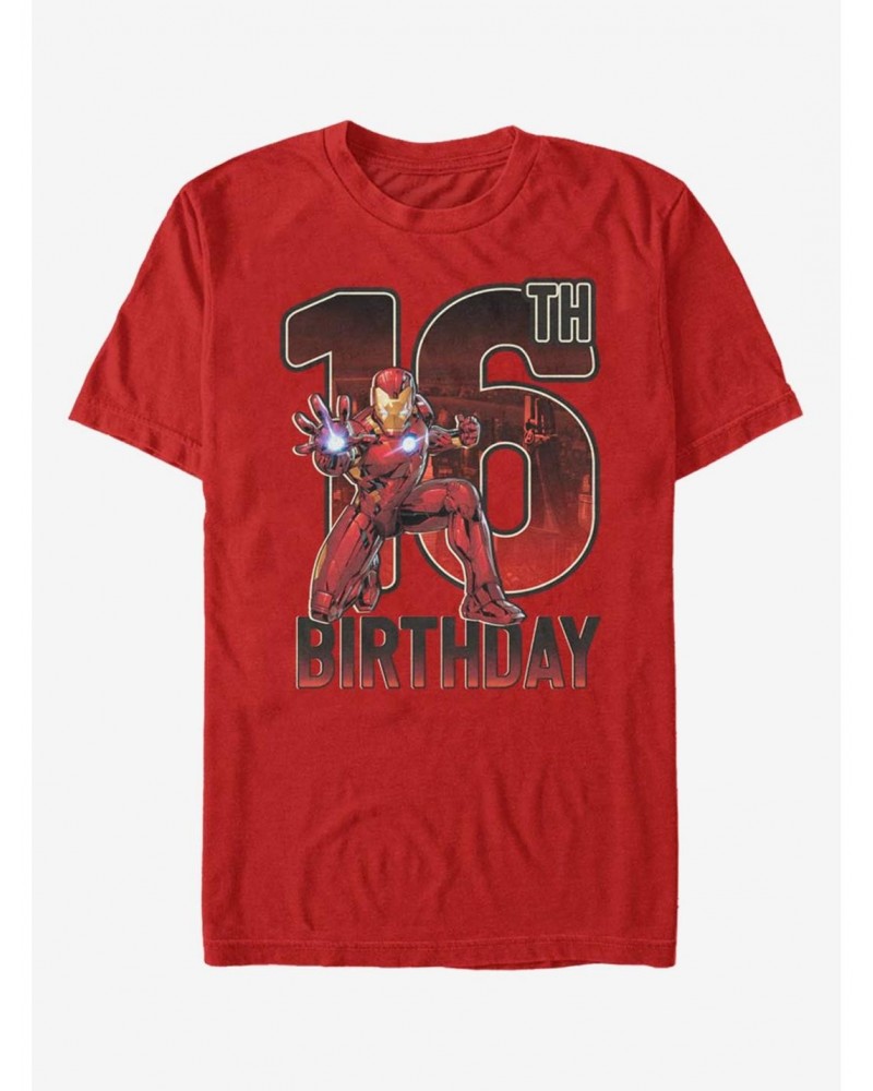 Marvel Iron Man 16th Birthday T-Shirt $8.99 T-Shirts