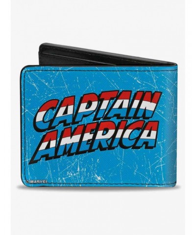 Marvel Captain America Action Pose Captain America Weathered Bifold Wallet $10.24 Wallets