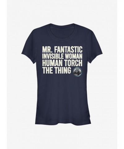 Marvel Fantastic Four Fantastic Stack Girls T-Shirt $6.97 T-Shirts