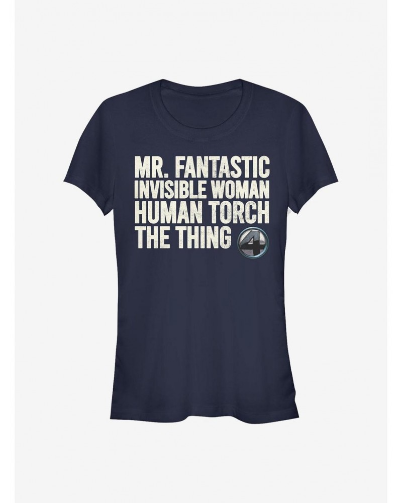 Marvel Fantastic Four Fantastic Stack Girls T-Shirt $6.97 T-Shirts