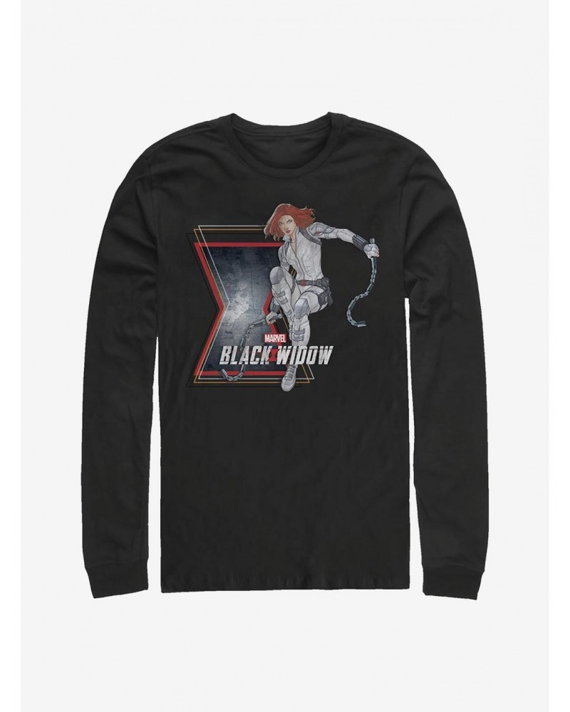 Marvel Black Widow Widow Stun Long-Sleeve T-Shirt $7.90 T-Shirts