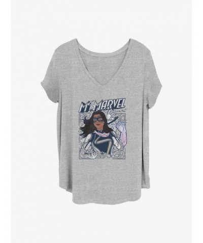 Marvel Ms. Marvel Doodle Kamala Girls Plus T-Shirt $9.94 T-Shirts