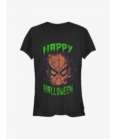 Marvel Spider-Man Happy Halloween Girls T-Shirt $8.57 T-Shirts