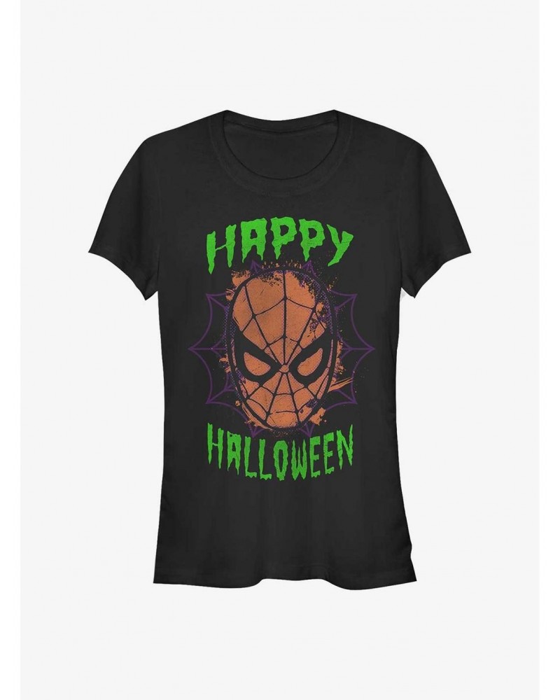 Marvel Spider-Man Happy Halloween Girls T-Shirt $8.57 T-Shirts