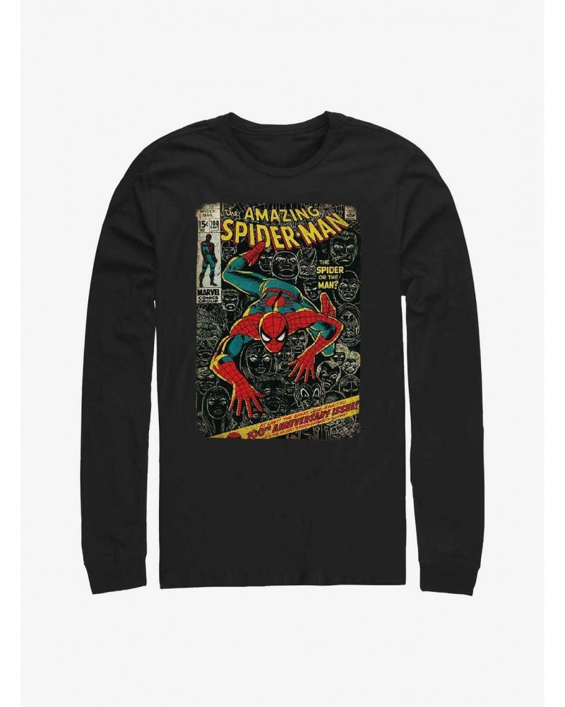 Marvel Spider-Man Spidey Comic Cover Long Sleeve T-Shirt $10.79 T-Shirts