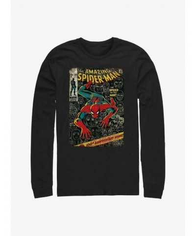 Marvel Spider-Man Spidey Comic Cover Long Sleeve T-Shirt $10.79 T-Shirts