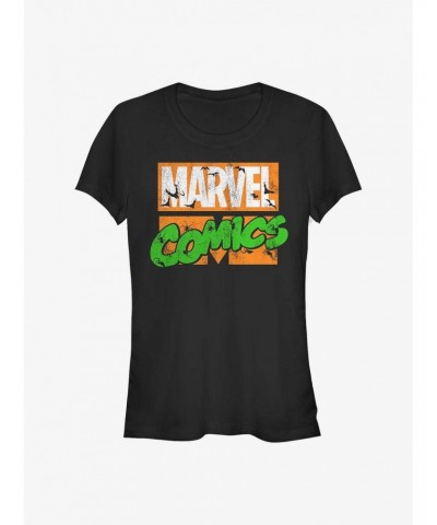 Marvel Comics Spooky Logo Girls T-Shirt $7.37 T-Shirts