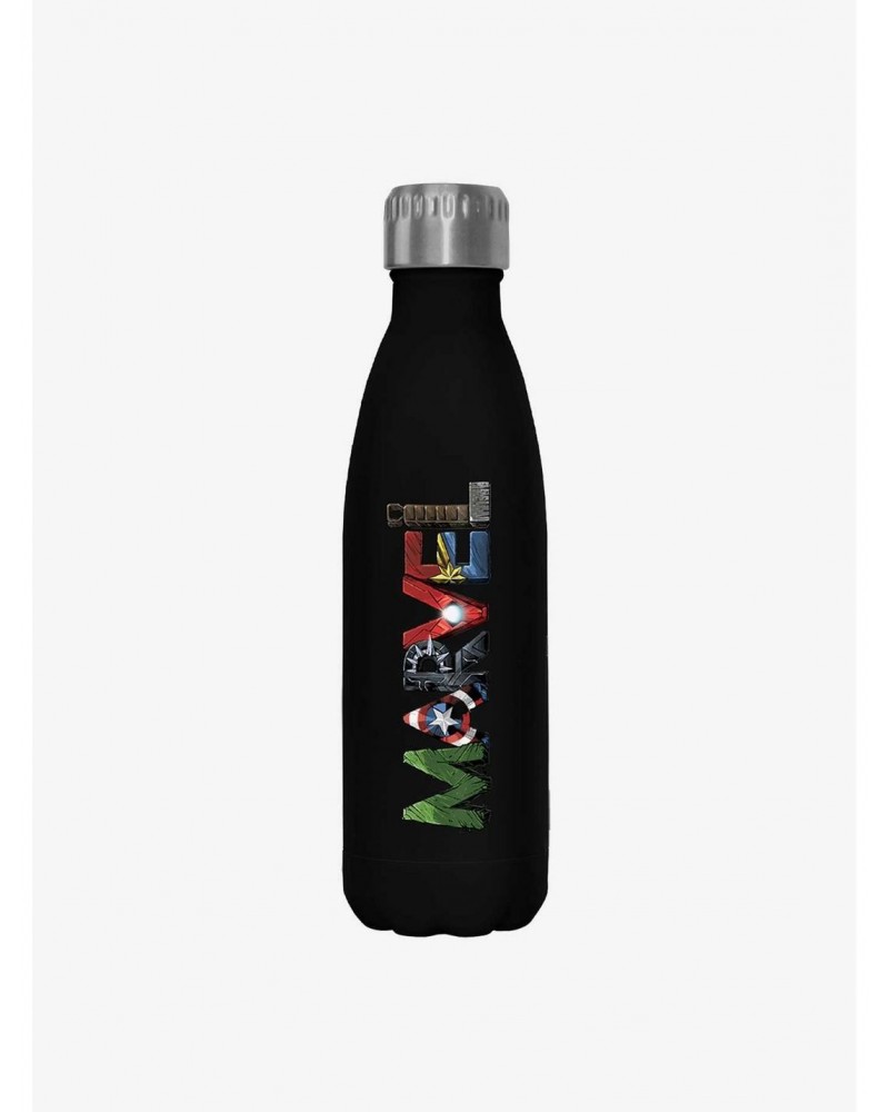 Marvel Hero Letters Stainless Steel Water Bottle $8.17 Water Bottles