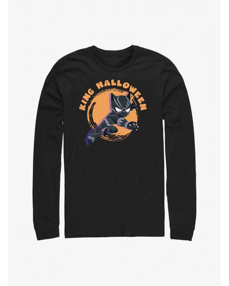 Marvel Black Panther King Halloween Long-Sleeve T-Shirt $10.26 T-Shirts