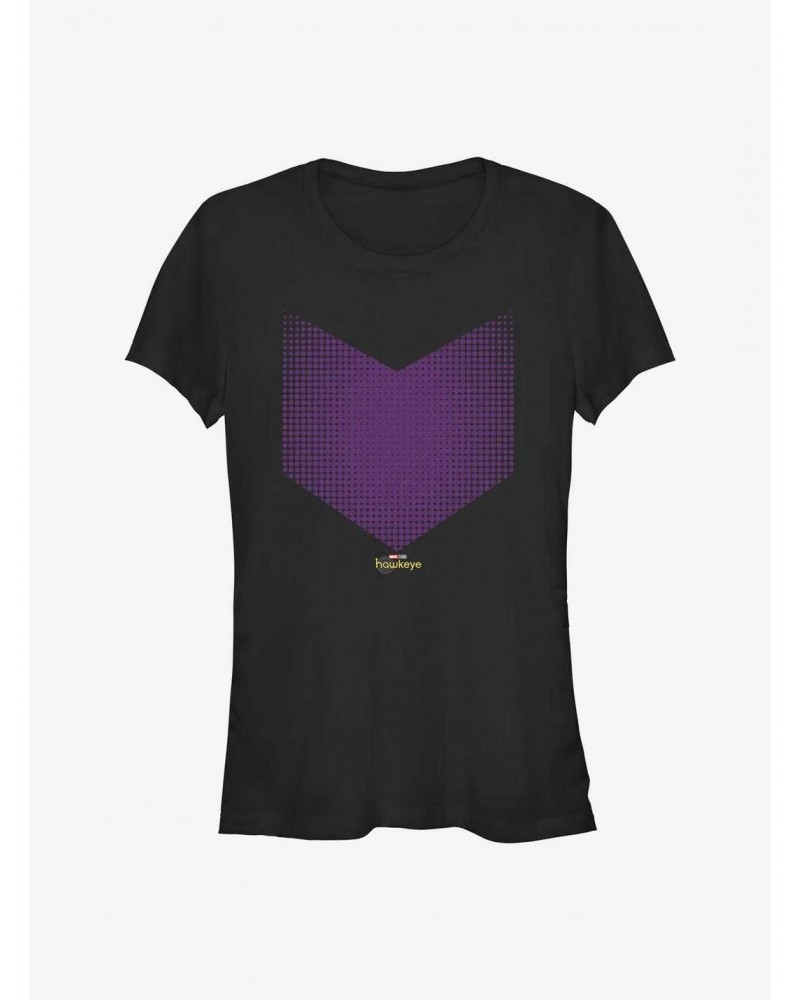 Marvel Hawkeye Hawkeye Halftone Logo Girls T-Shirt $7.77 T-Shirts