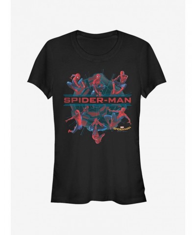 Marvel Spider-Man Homecoming Poses Girls T-Shirt $8.37 T-Shirts