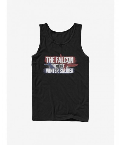 Marvel The Falcon And The Winter Soldier Spray Paint Logo Tank $8.76 Tanks