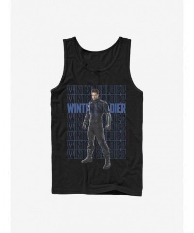 Marvel The Falcon And The Winter Soldier Winter Soldier Repeating Tank $8.96 Tanks