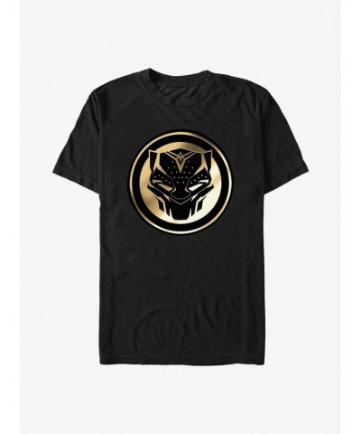 Marvel Black Panther: Wakanda Forever Golden Emblem T-Shirt $8.03 T-Shirts