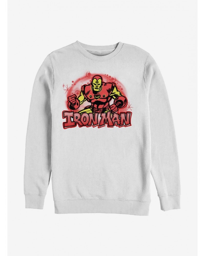 Marvel Iron Man Airbrushed Crew Sweatshirt $10.63 Sweatshirts